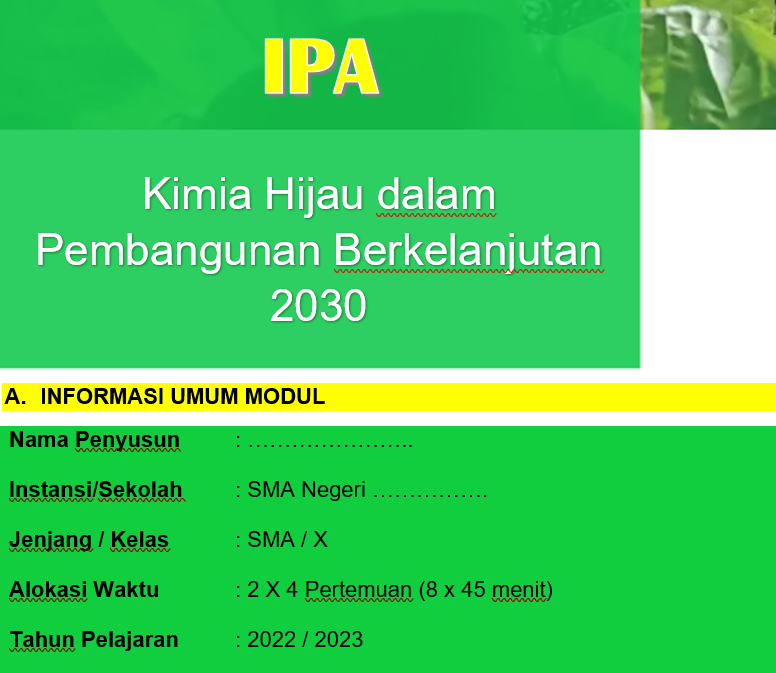 Modul Ajar Kimia Kelas Kurikulum Merdeka Semester Dan Revisi